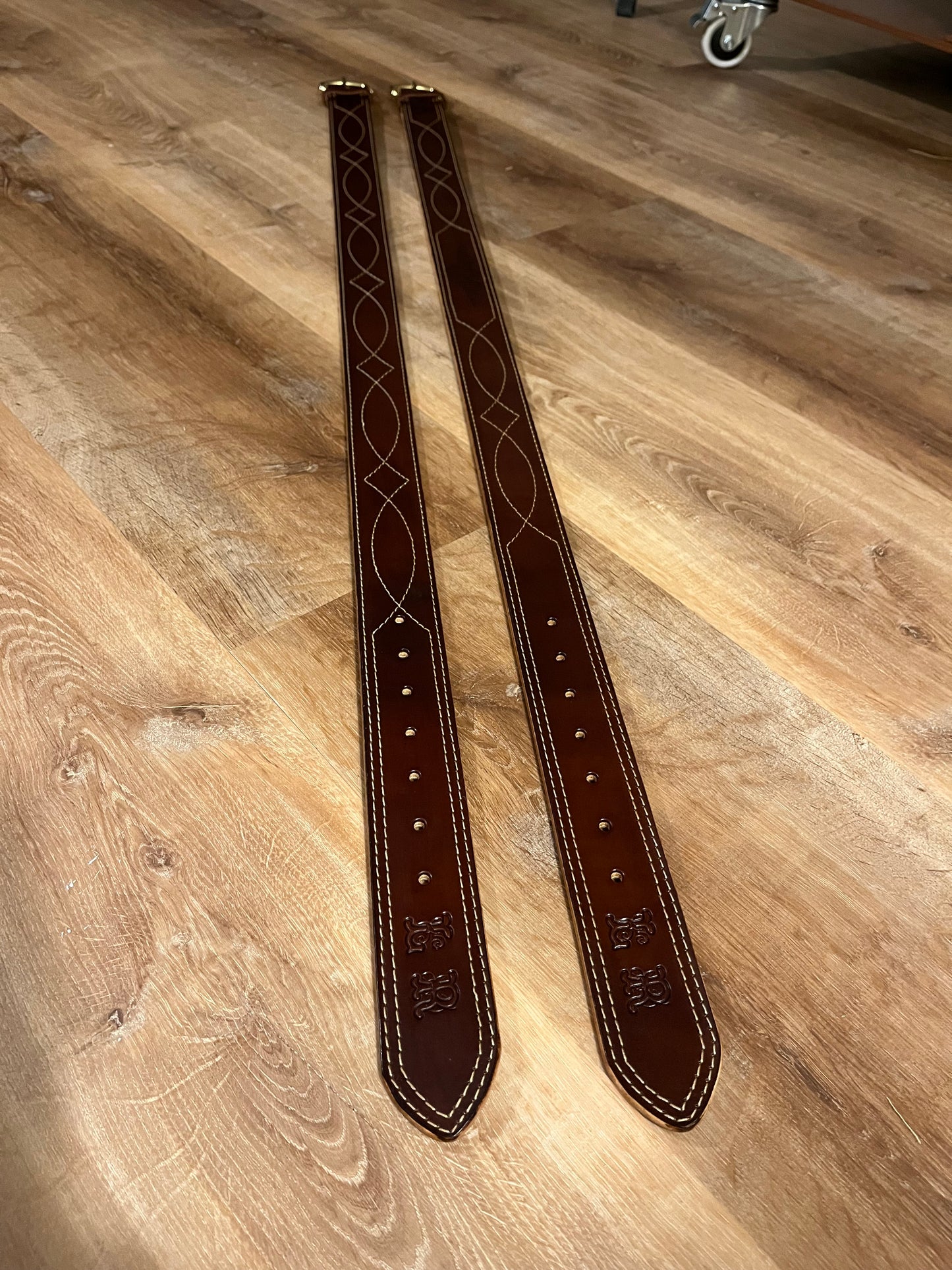 Brown Stitched Gun Belt